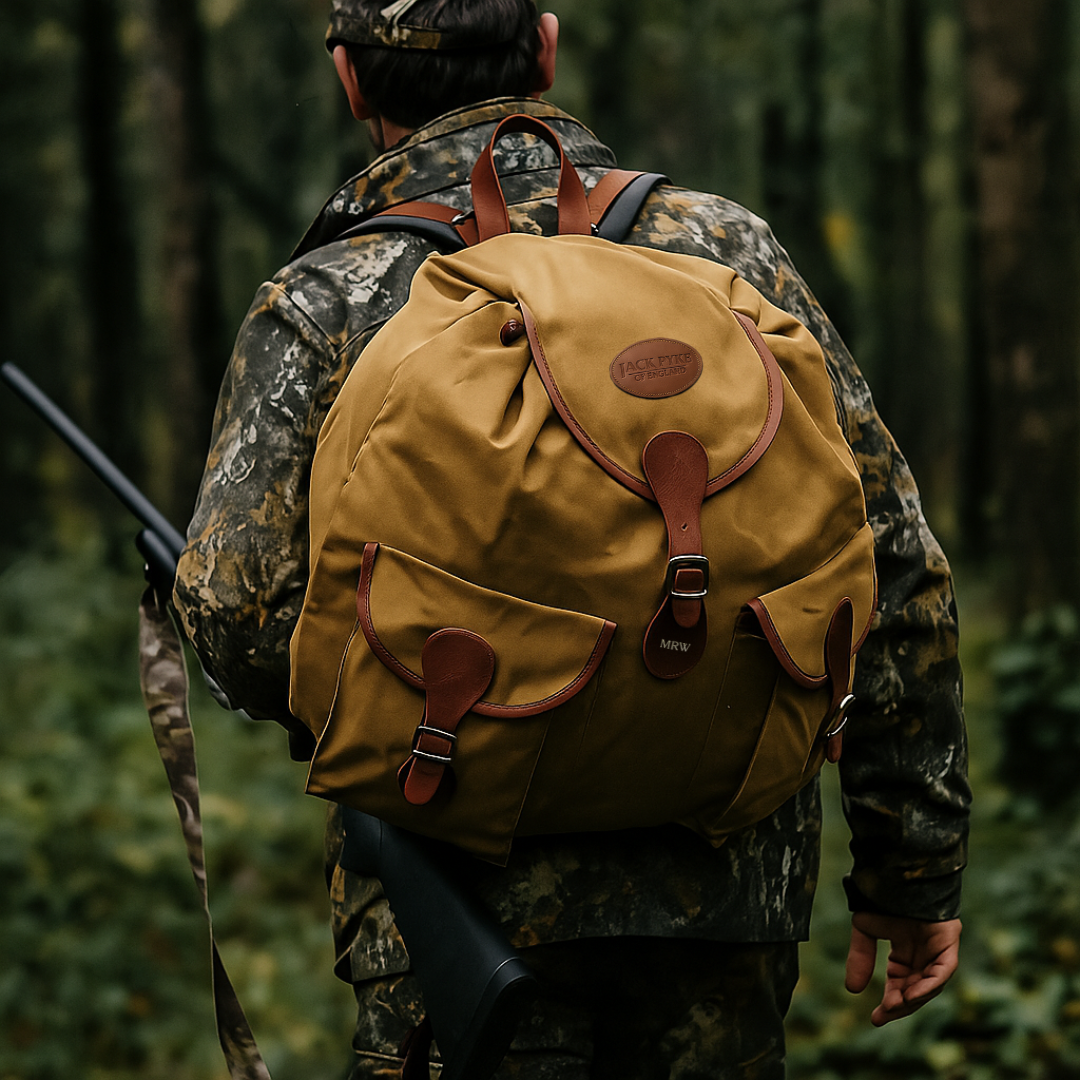 Canvas Roe Sack Being Worn By Hunter