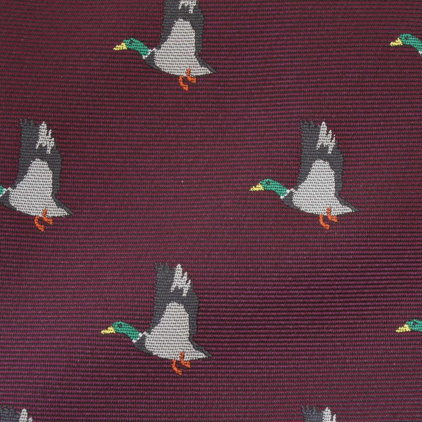 Mallard Green Or Burgundy Neck Duck Tie In Custom Wooden Gift Box