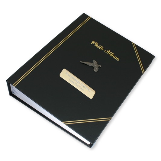 Gamebirds Shooting Album In Red or Black Free Engraving