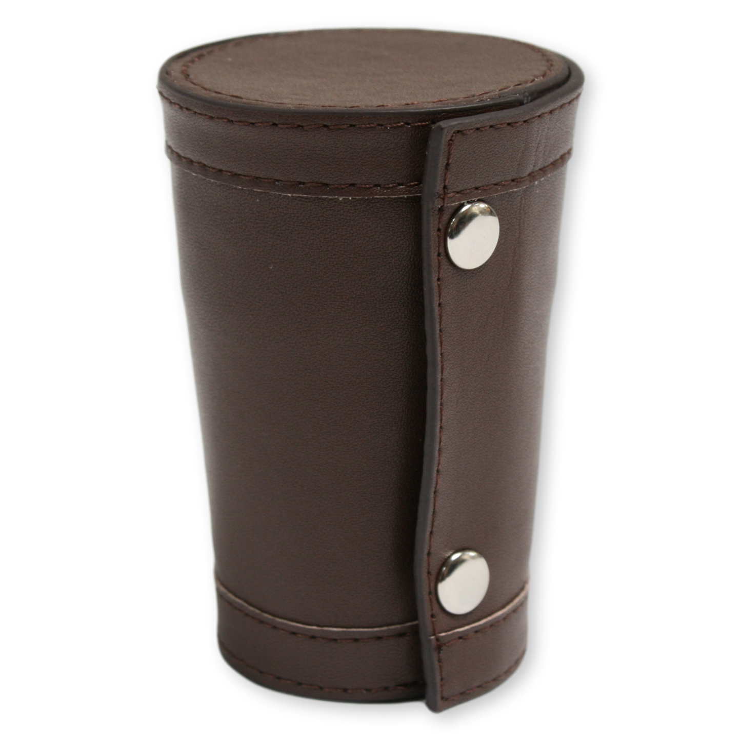 Brown Leather Popper Case