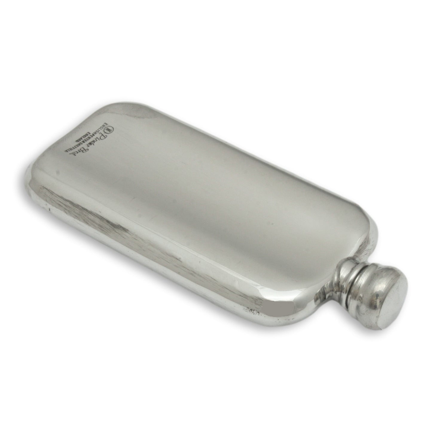 3oz Pewter Hip Flask Back