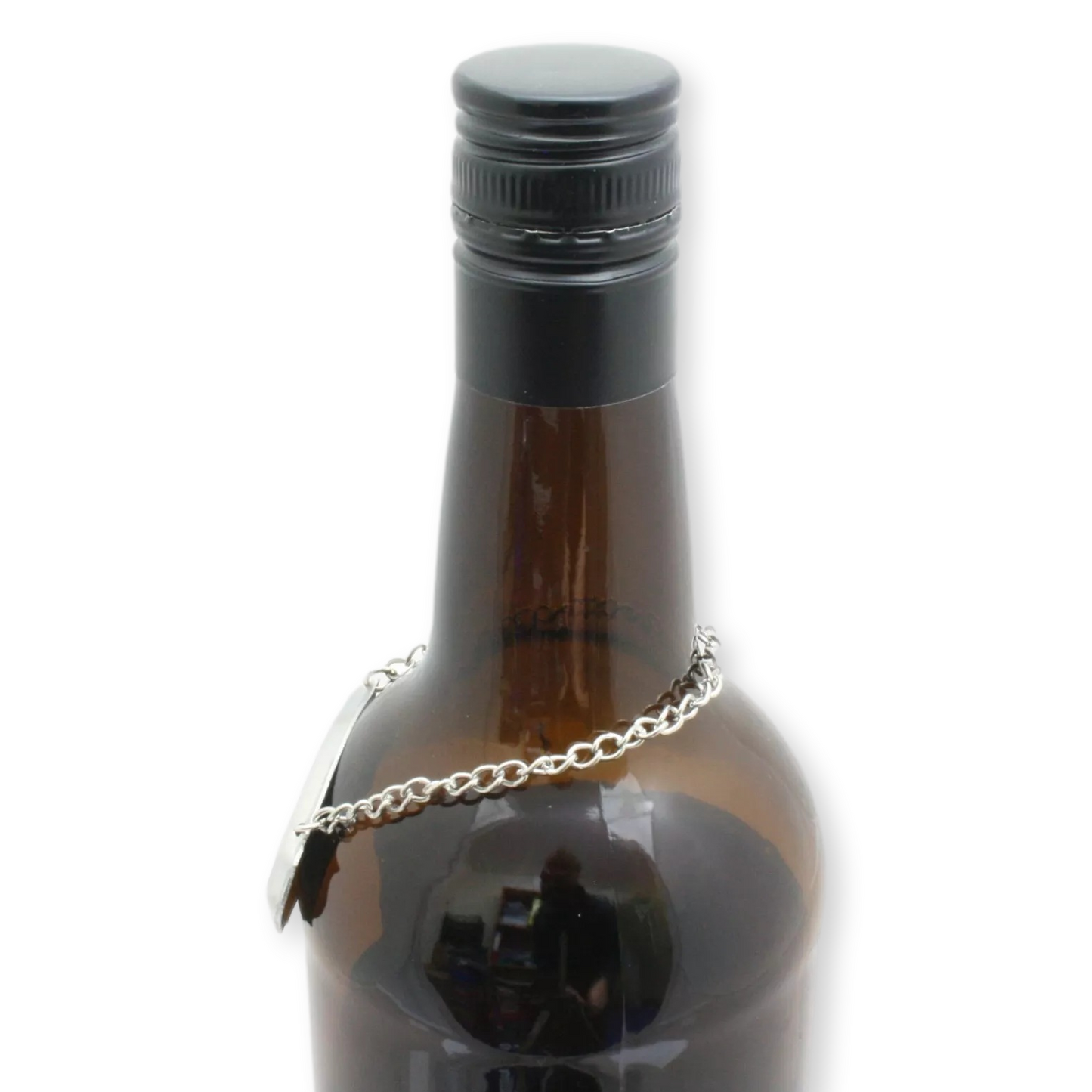 Personalised Metal Bottle Tag Label On Chain