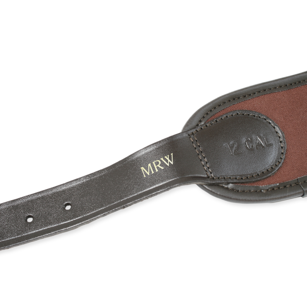 Personalised Canvas Cartridge Belt – Holds 24 Cartridges with Embossed Initials