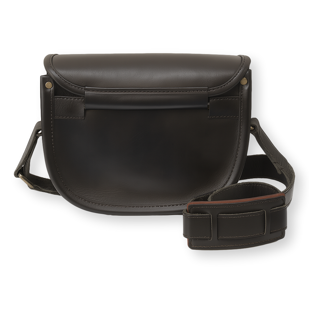 Personalised Initials Leather Shotgun Cartridge Bag With Shoulder Strap
