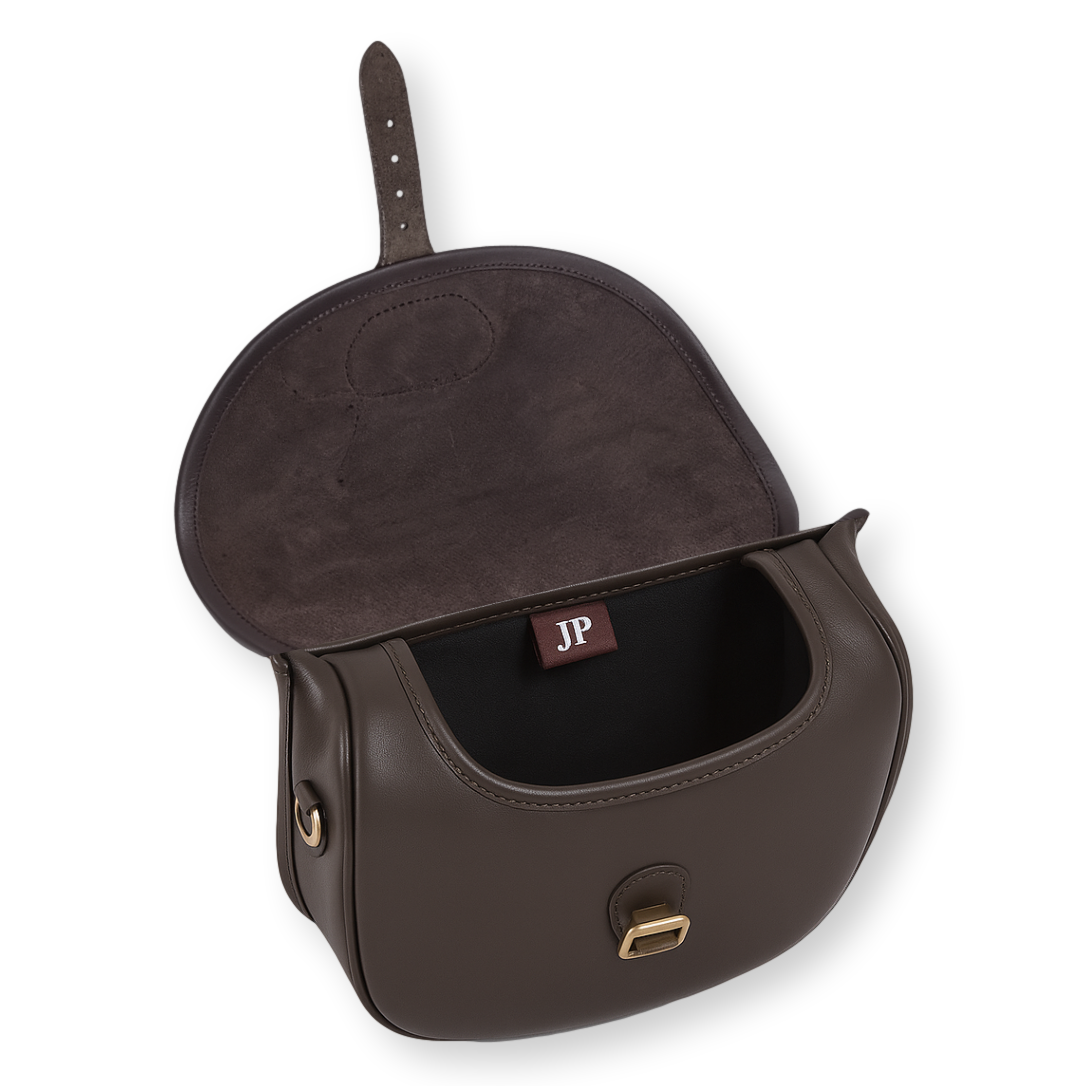 Personalised Initials Leather Shotgun Cartridge Bag With Shoulder Strap