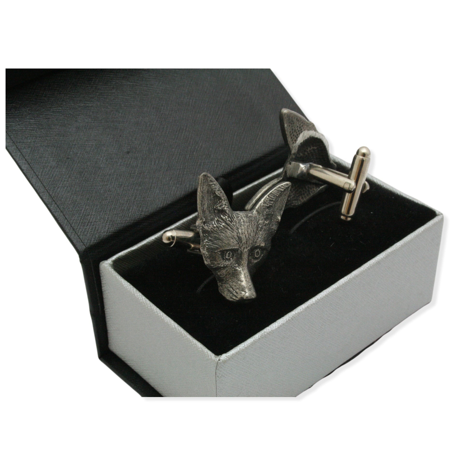 Fox Head Pewter Cufflinks