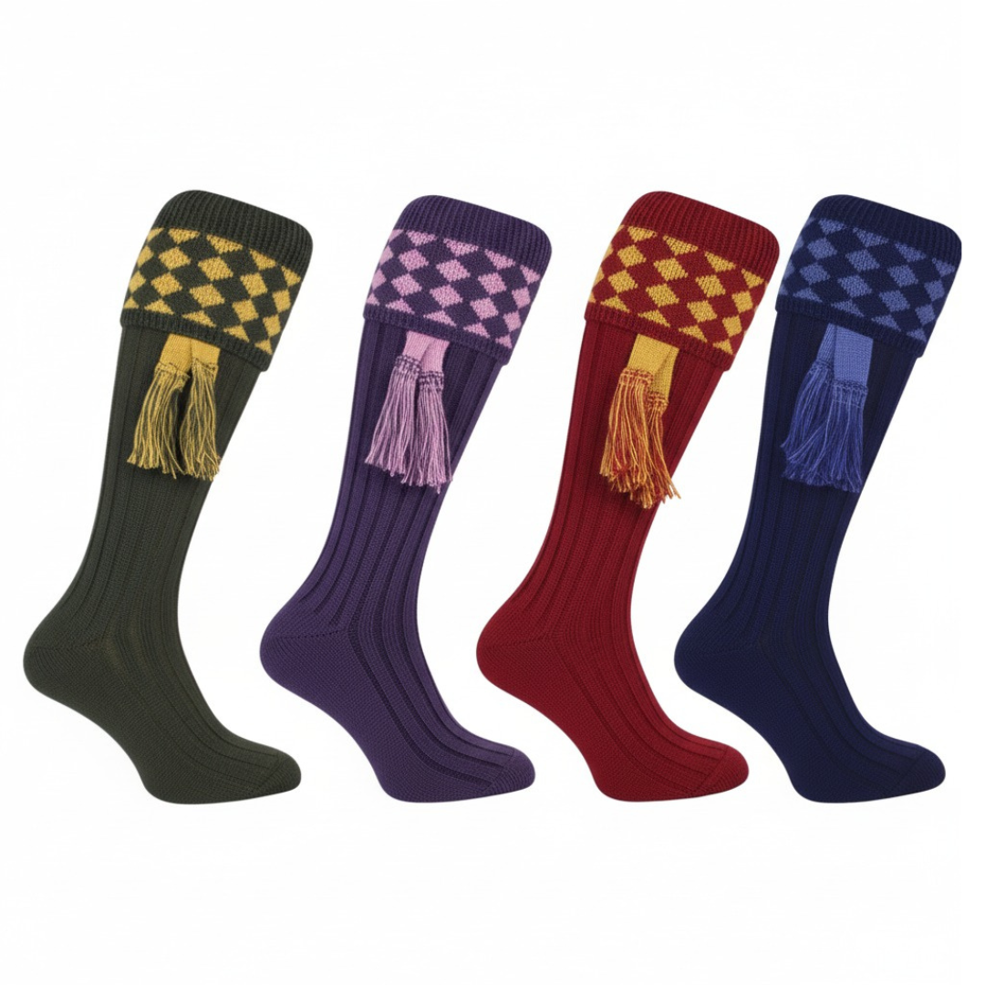 Garter Socks In 4 Colours