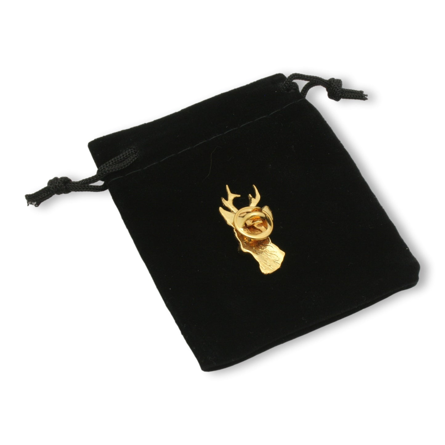 Gold Roe Pin Badge Back