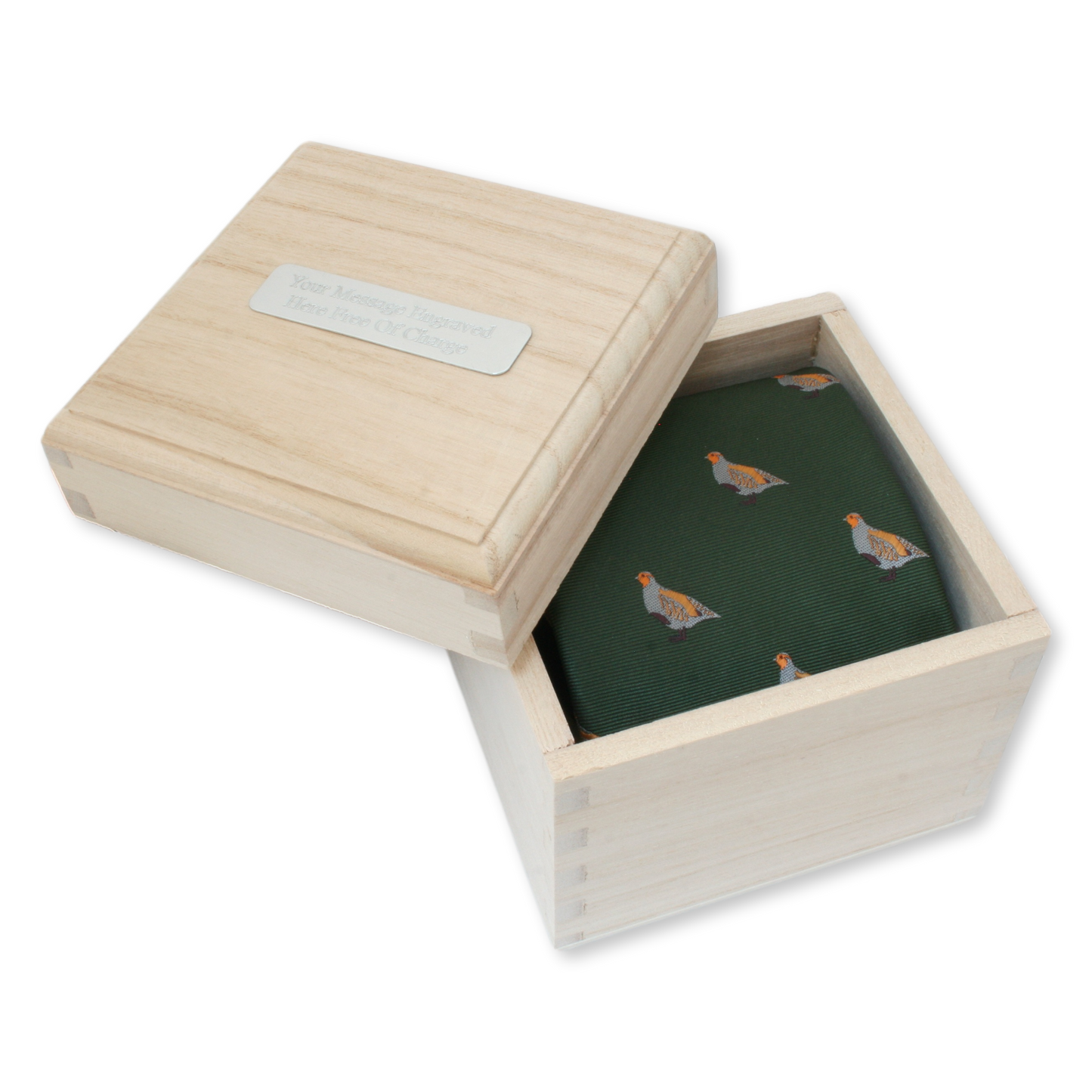 Green Partridge Tie Gift Box