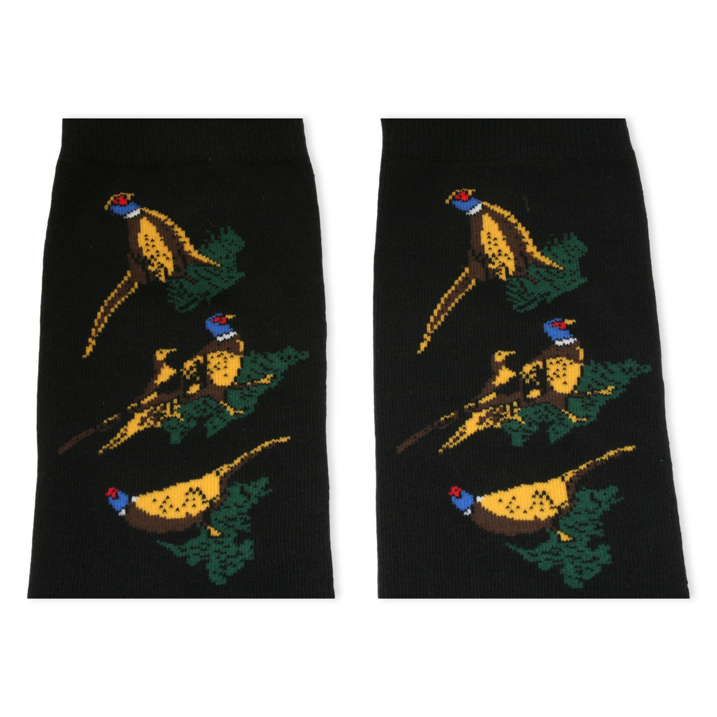Black Pheasant Design Novelty Socks Size 6-11