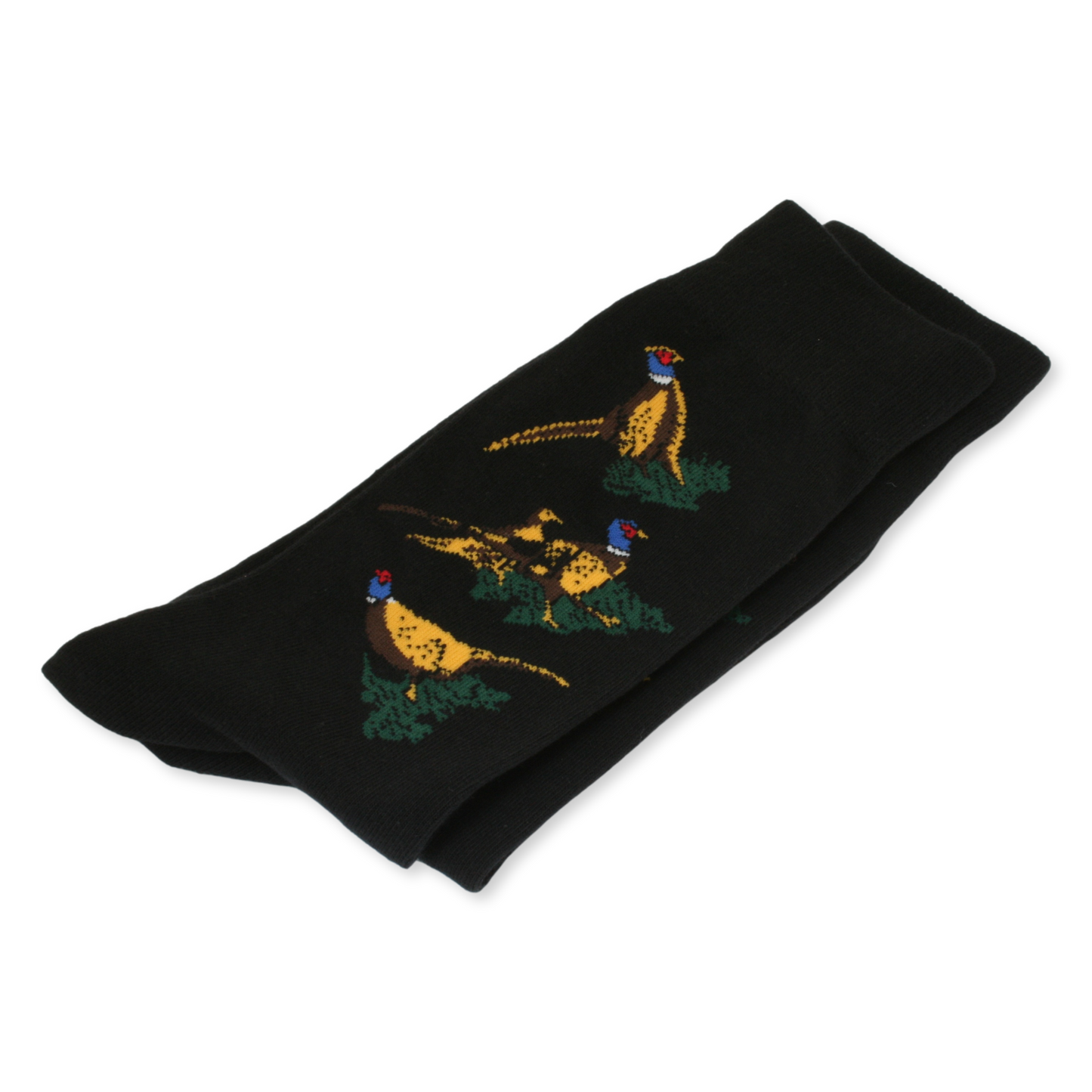 Black Pheasant Design Novelty Socks Size 6-11