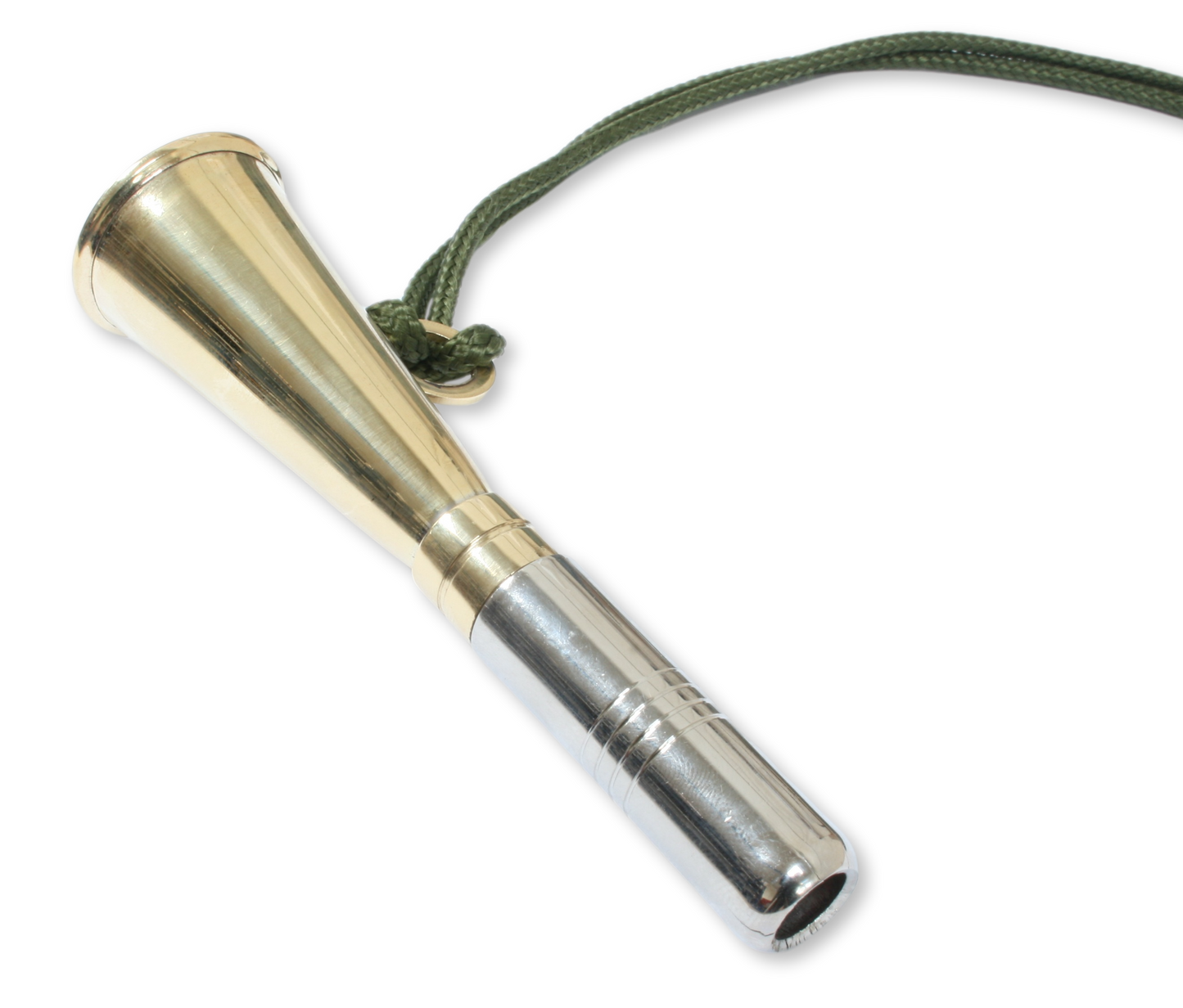 Gamekeeper's Brass Signal Horn With Lanyard