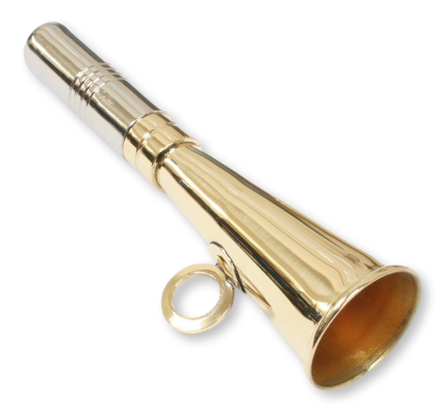 Gamekeeper's Brass Signal Horn With Lanyard
