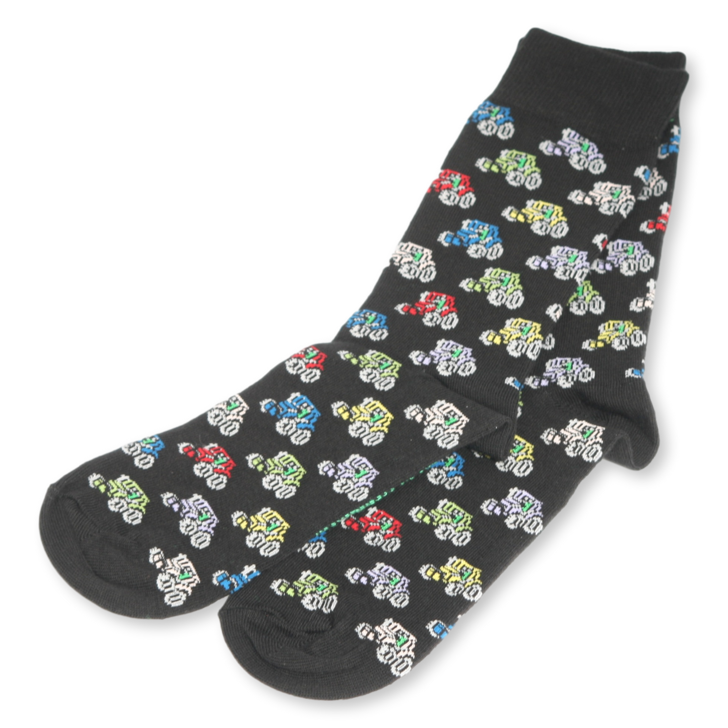 Tractor Cotton Socks in Black – Unisex Sizes 6-11