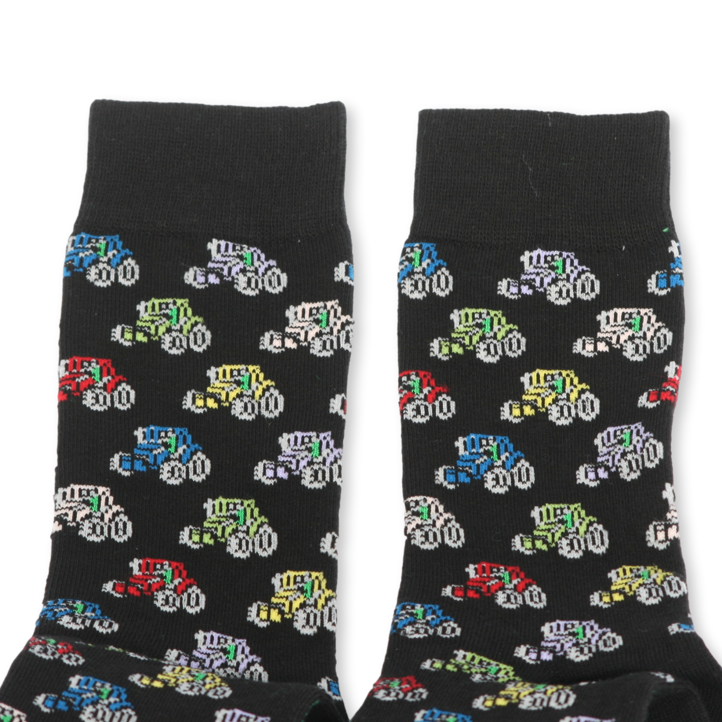 Tractor Cotton Socks in Black – Unisex Sizes 6-11