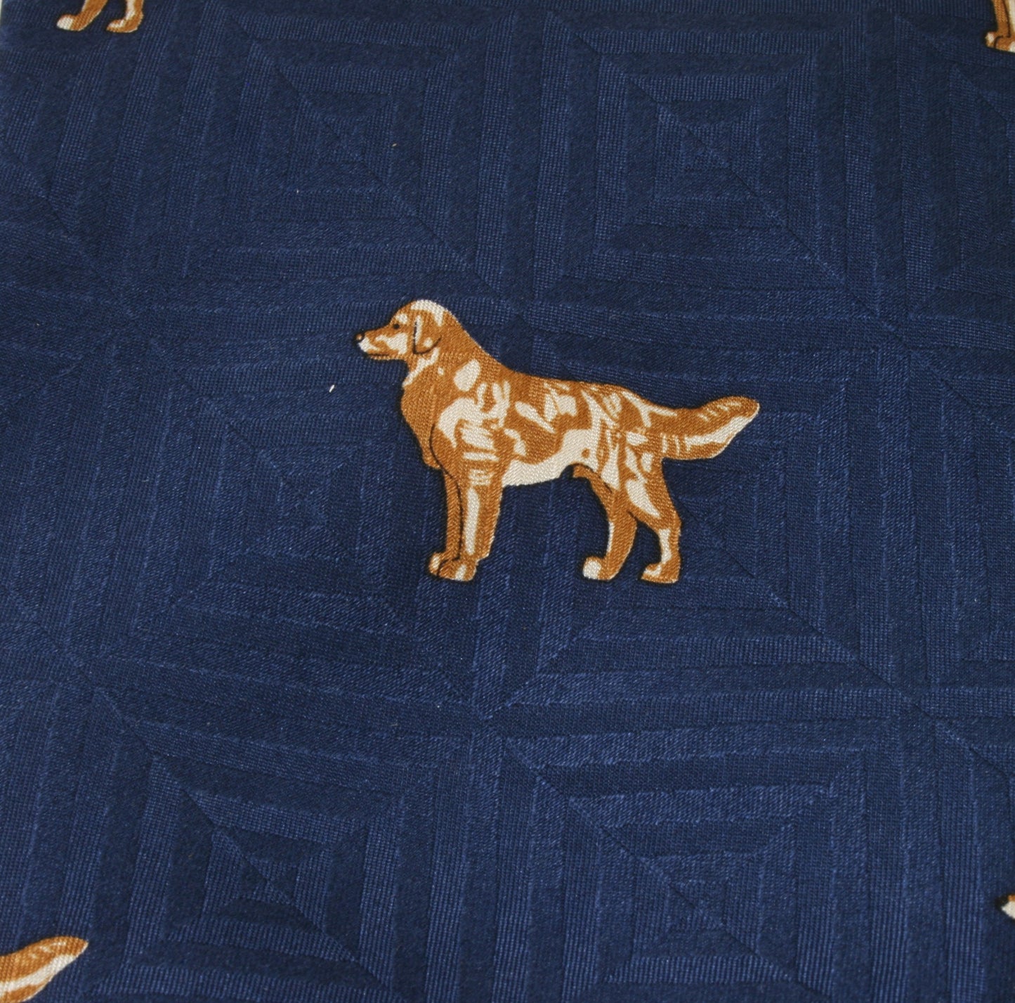 Retriever Tie Blue Close Up