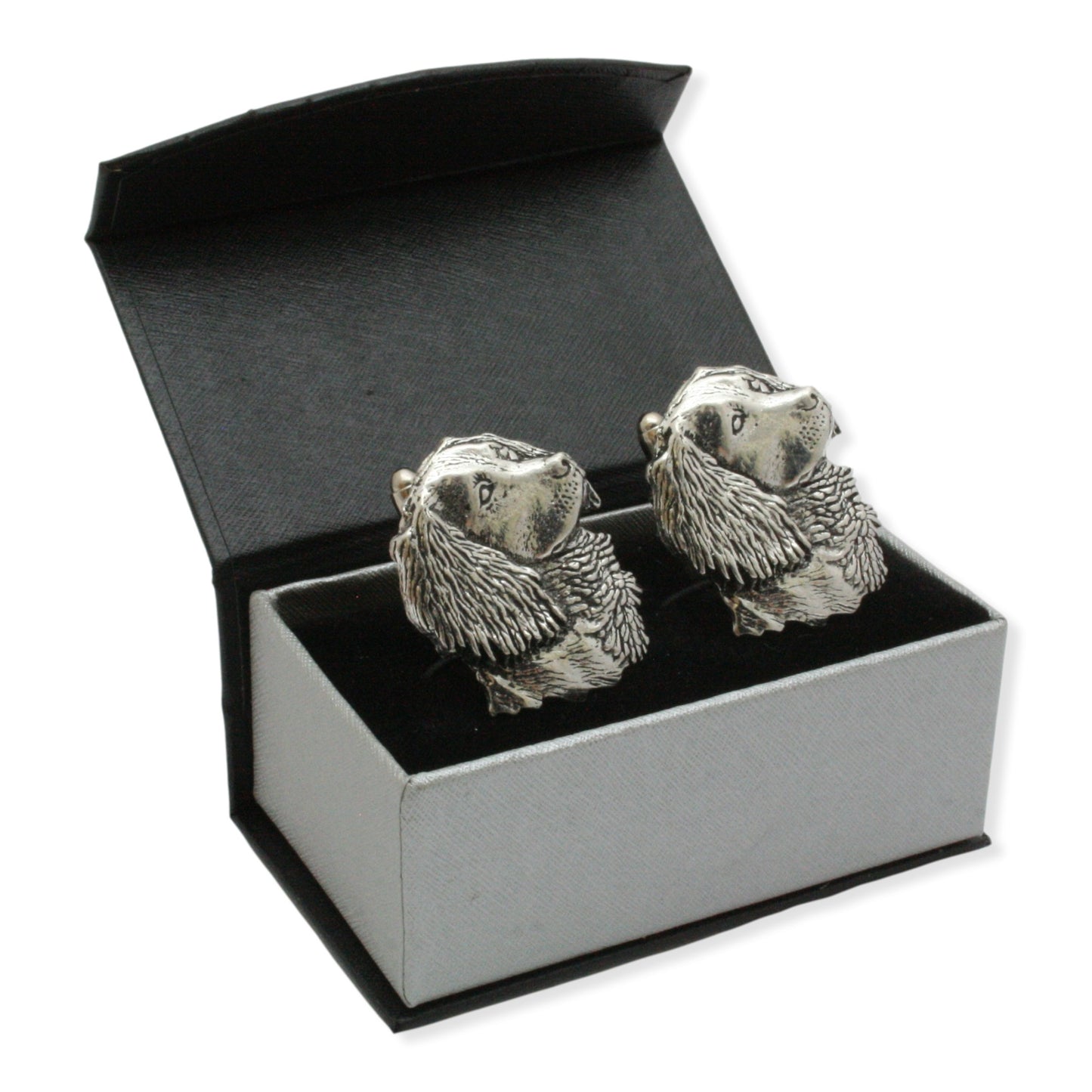 Spaniel Head Pewter Cufflinks