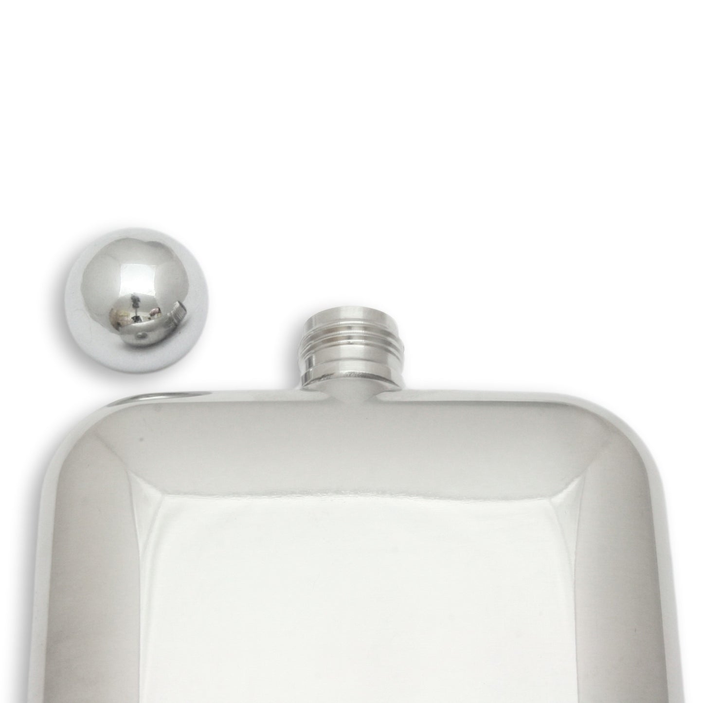 Popper Leather Hip Flask Lid