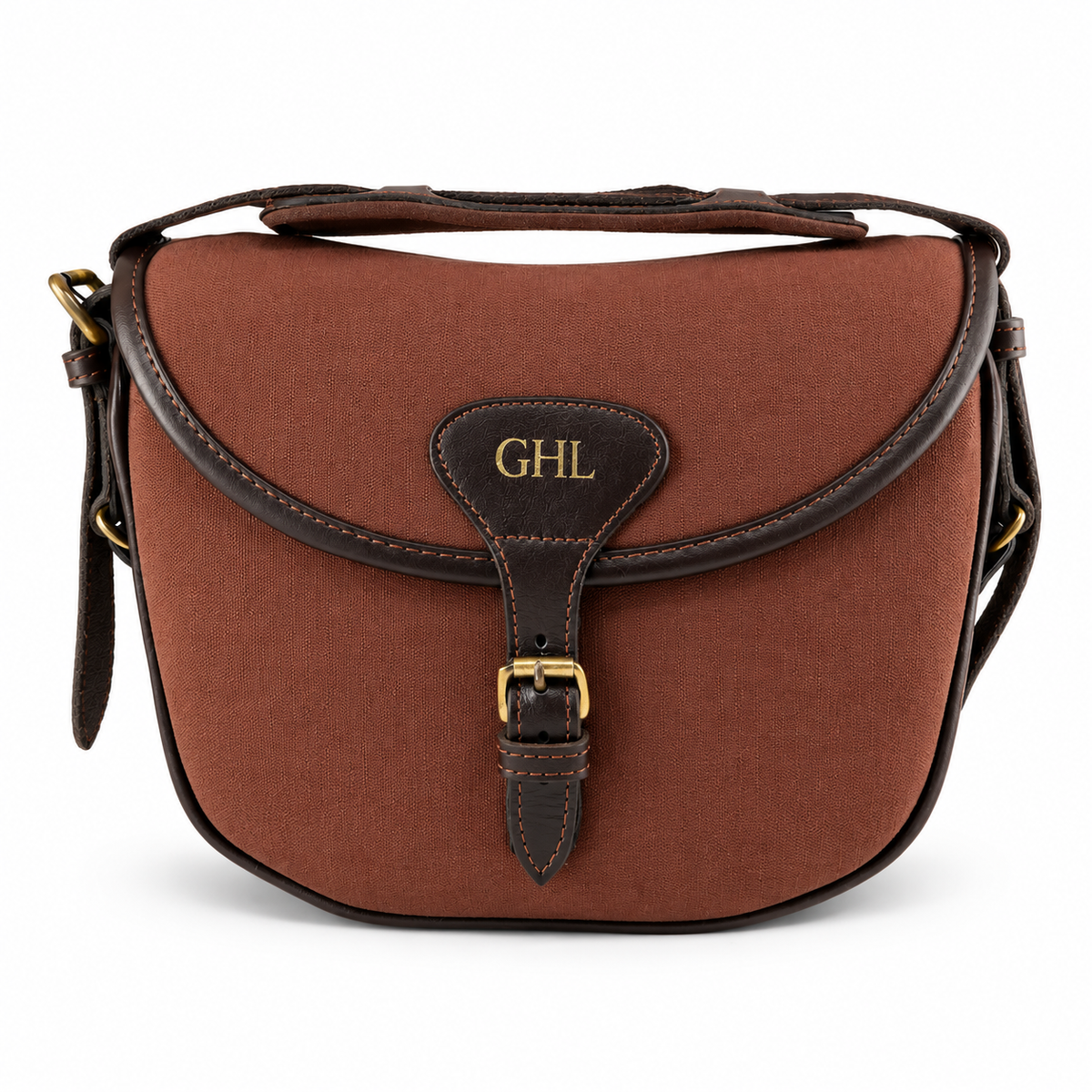 Personalised Canvas Cartridge Bag & Shotgun Gun Slip Brown
