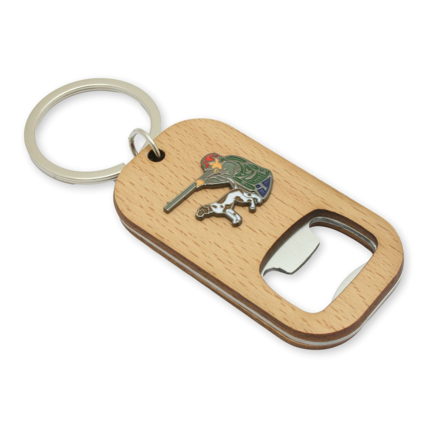 Wooden Game Shooter Keyring Bottle Opener