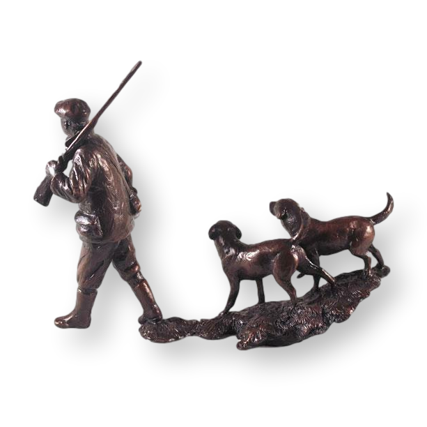 "In The Field" Labradors & Shooter Limited Edition Solid Bronze (788)