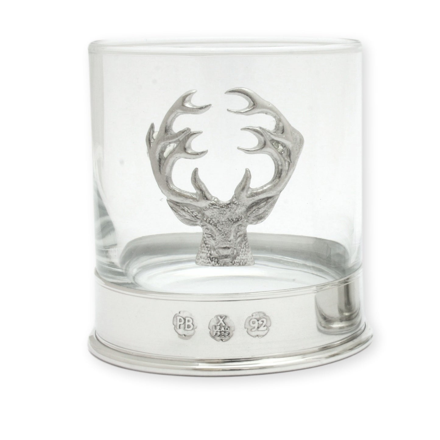 Stag Pewter Based Whiskey Tumbler Gift Boxed