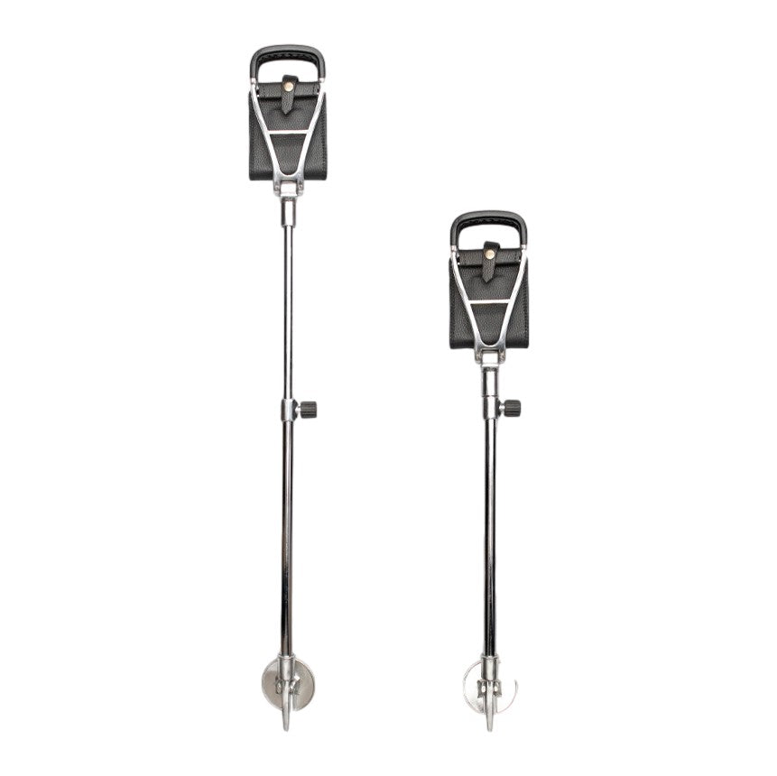 Shooting Stick in Black Leather Adjustable & Lightweight