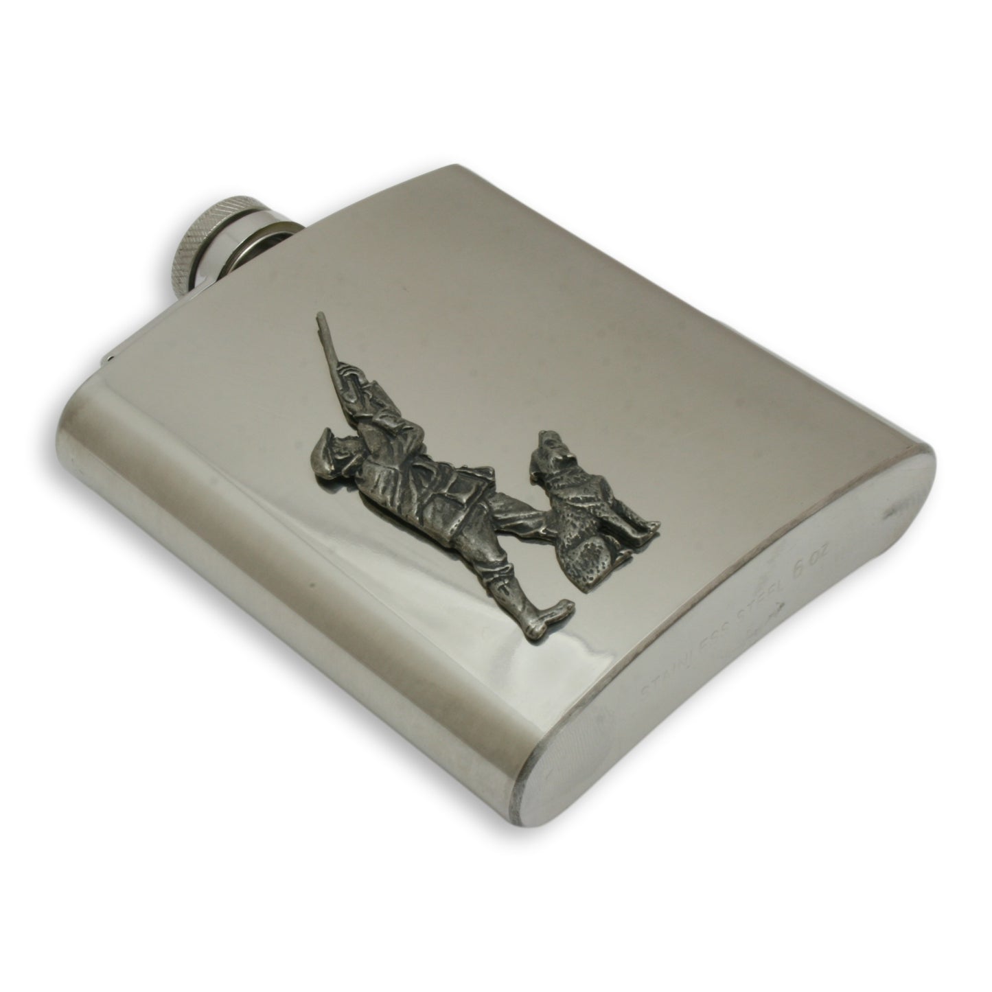 Game Shooter and Gundog Hip Flask 6oz Stainless Steel