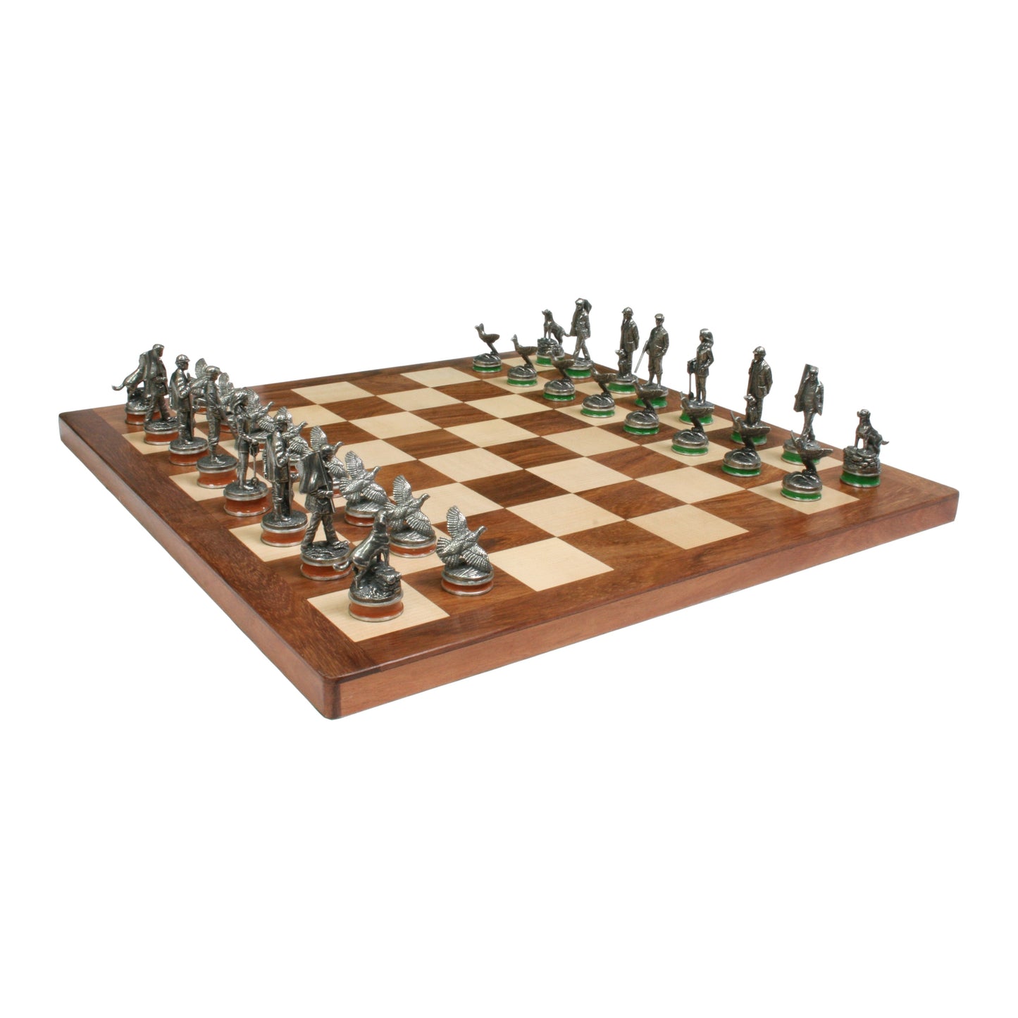 Shooting Chess Set Hand Cast In English Pewter