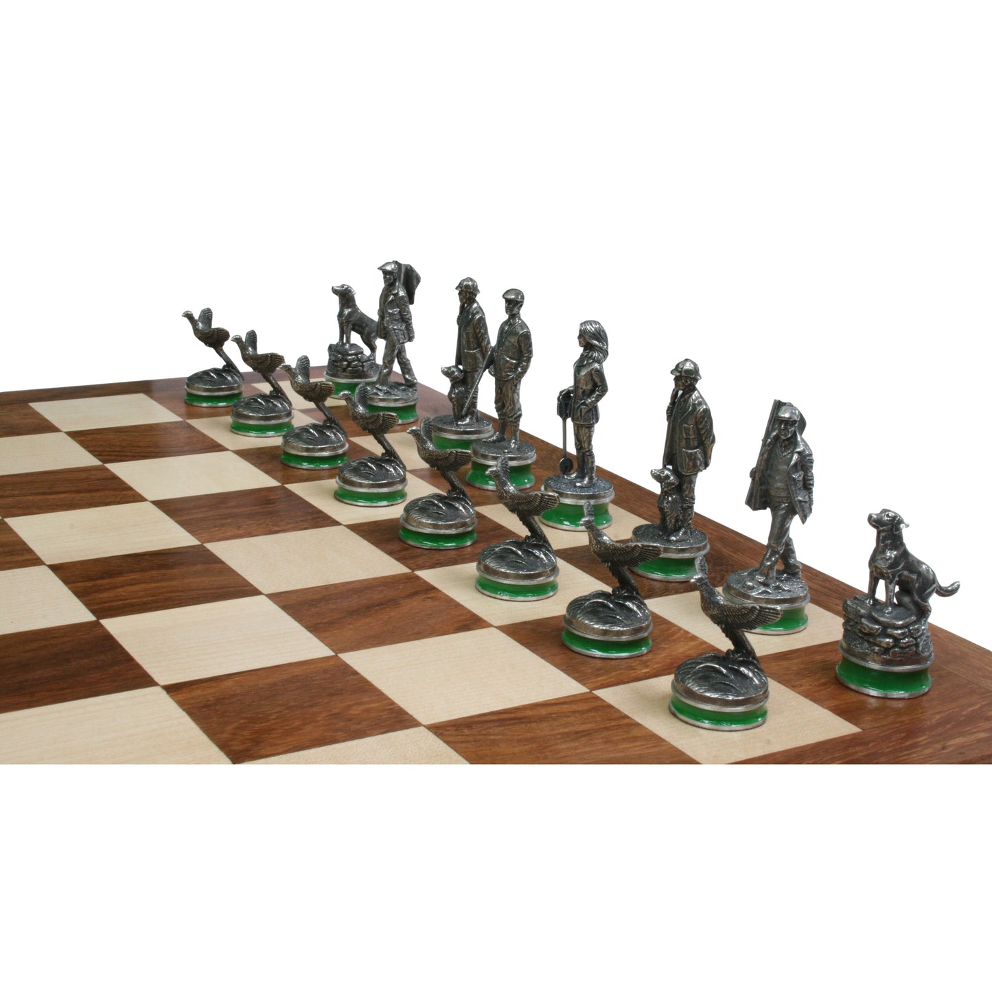 Shooting Chess Set Hand Cast In English Pewter