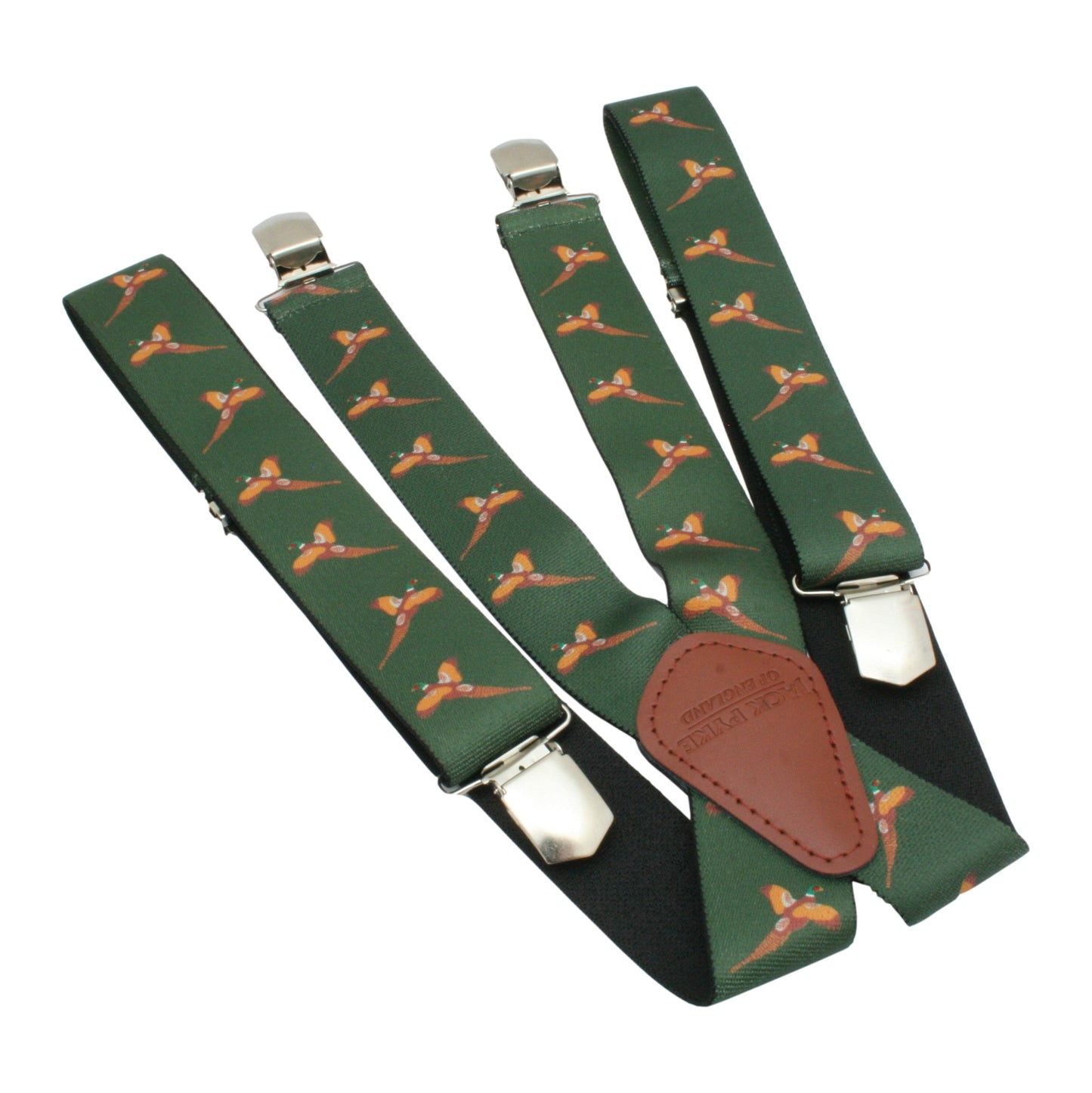 Pheasant Green Game Shooting Elasticised Braces
