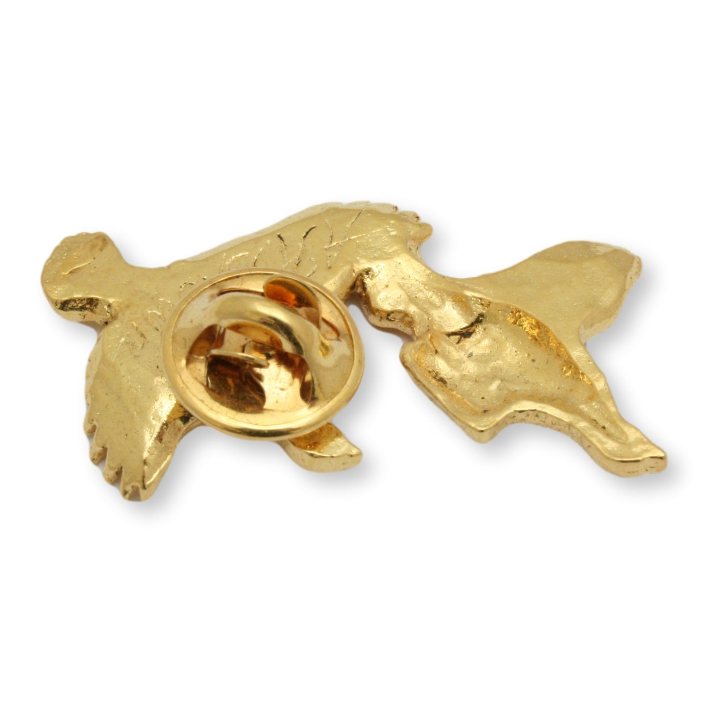 Gold Partridge Pin Lapel Back