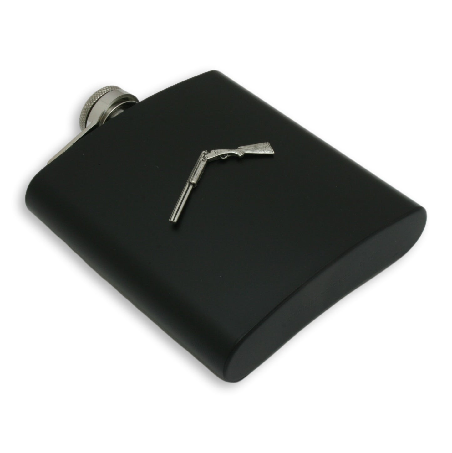 Open Shotgun Hip Flask 6oz Stainless Steel