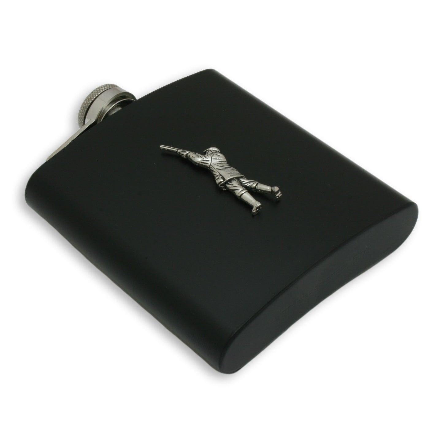 Shooter Hip Flask 6oz Stainless Steel Matte Black Or Silver
