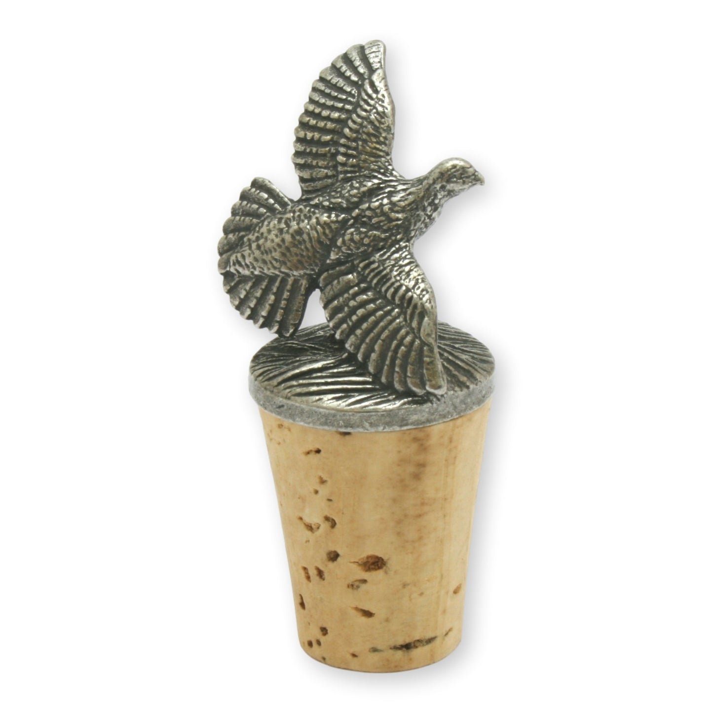 Gamebird Wine Bottle Stoppers Pheasant or Partridge Hand Cast English Pewter