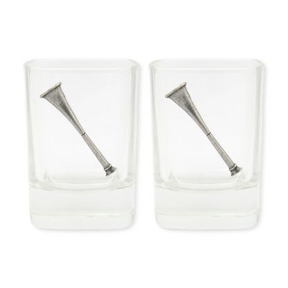 Fox Hunting Design Pair of 50ml Spirit Shot Glasses