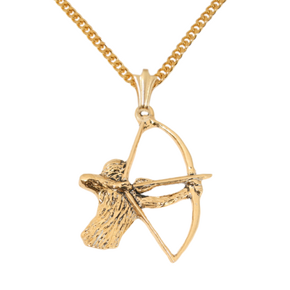 Archery Necklace – Pendant with Gift Box Gold & Silver