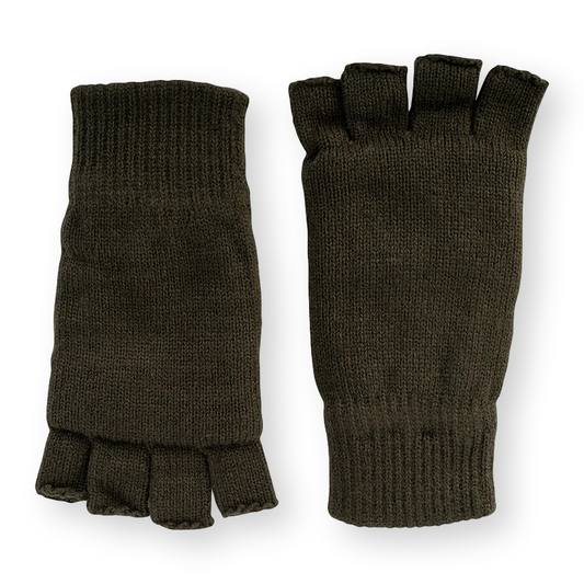 Fingerless Mitts Olive Green