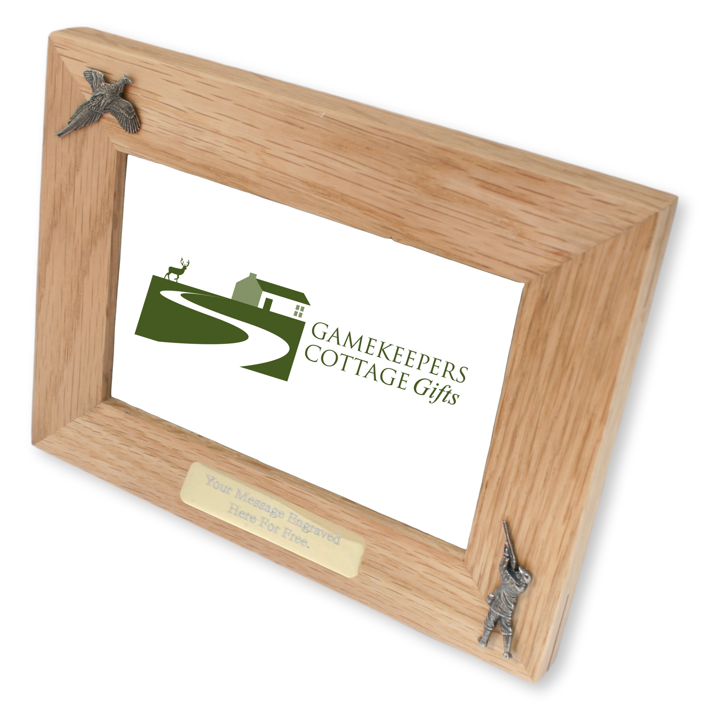 Gamebird Shooting Wooden Photo Frame With Engraving