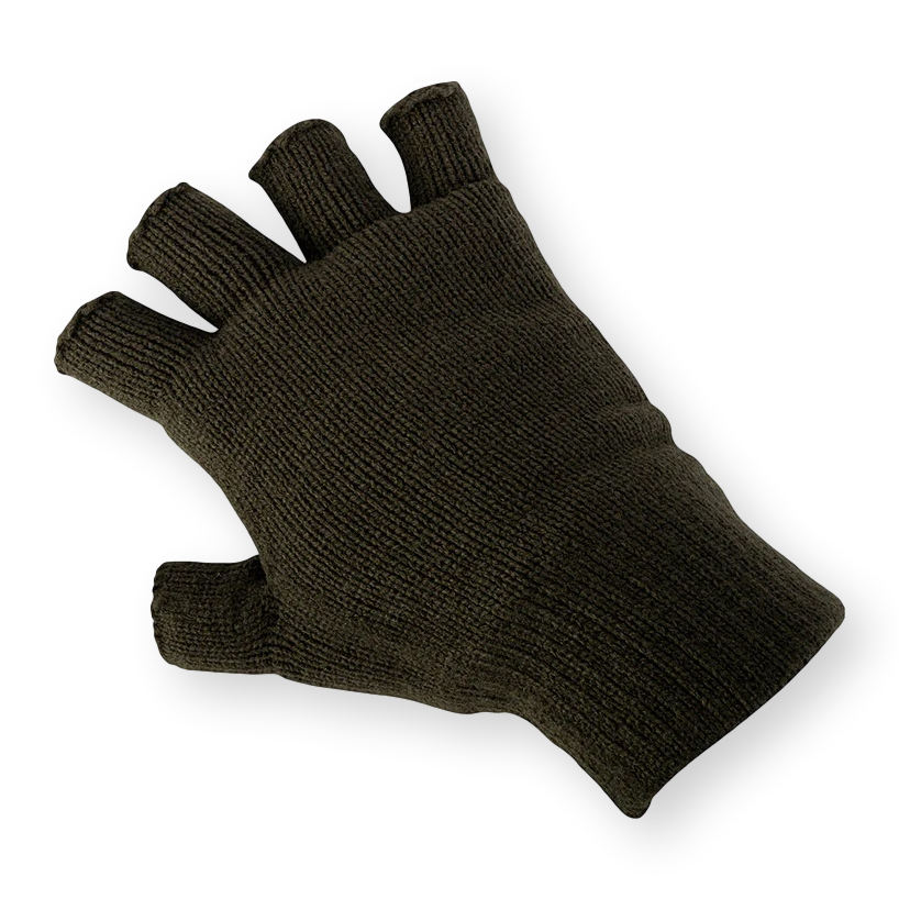 Fingerless Mitts Olive Green