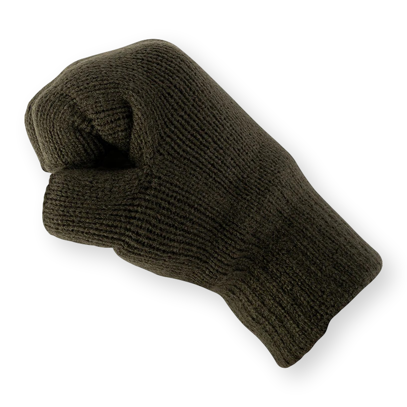 Fingerless Mitts Olive Green