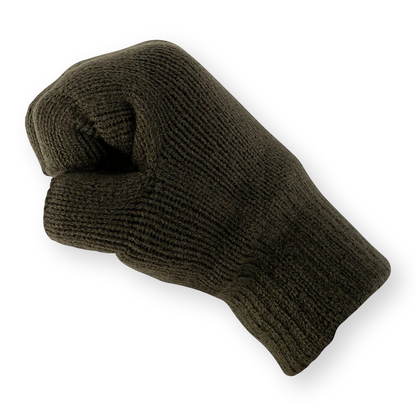 Fingerless Mitts Olive Green