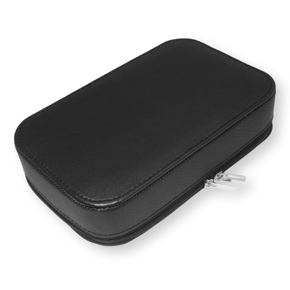 Labrador Head Travel Black Jewellery Zip Box Cufflinks Storage Engraved