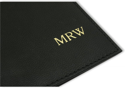 Black Leather Firearm Licence Holder With Personalised Initials