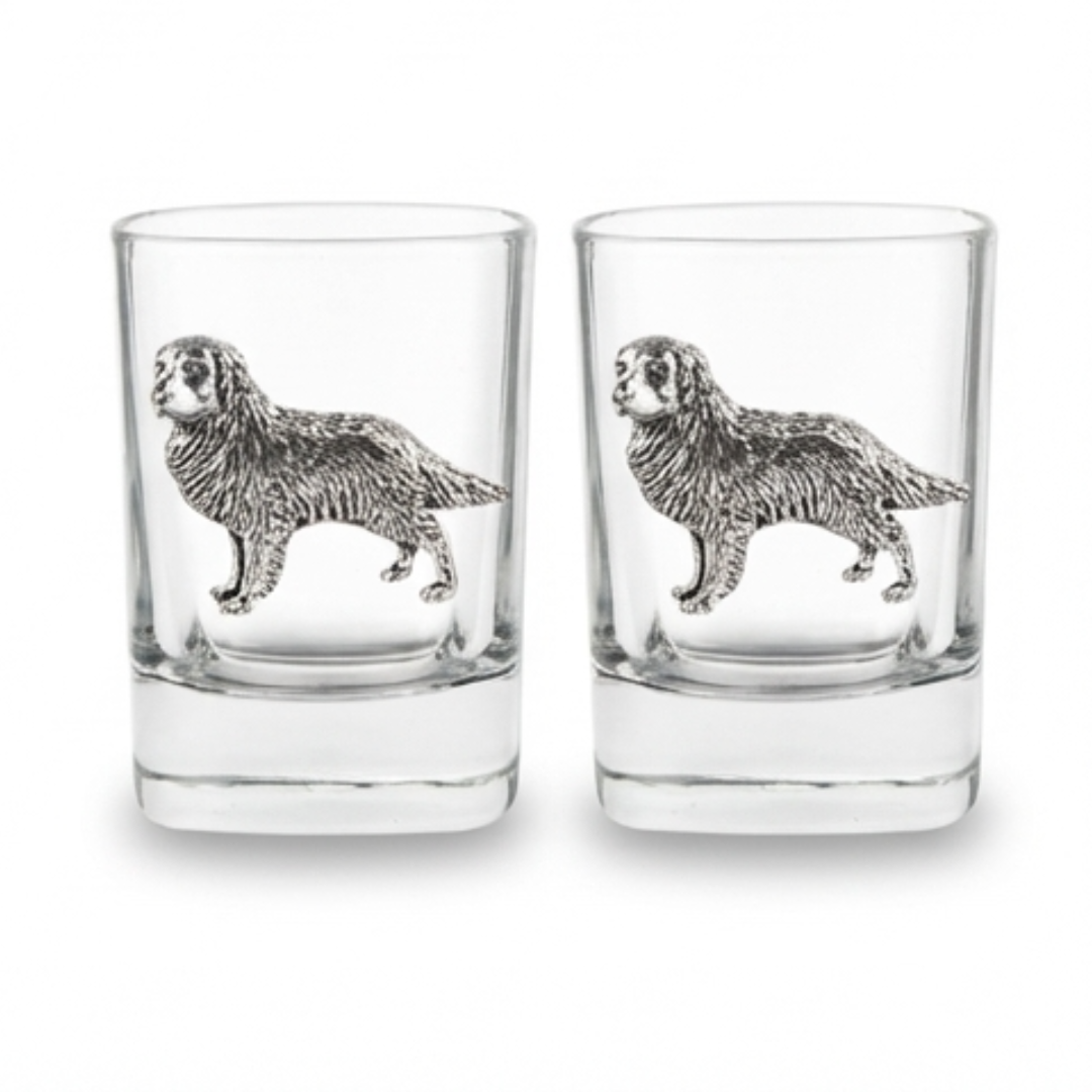 Fox Hunting Design Pair of 50ml Spirit Shot Glasses