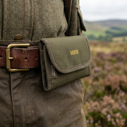Personalised 16 Round Rifle Bullet Holder Case Olive Green