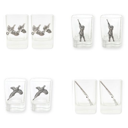 Game Shooting Design Pair of Spirit Shot Glasses