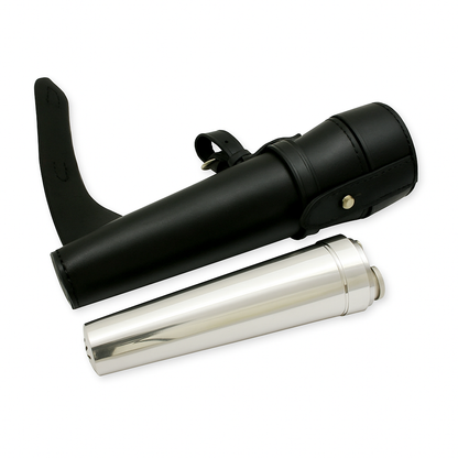 Black Leather Case With Flask