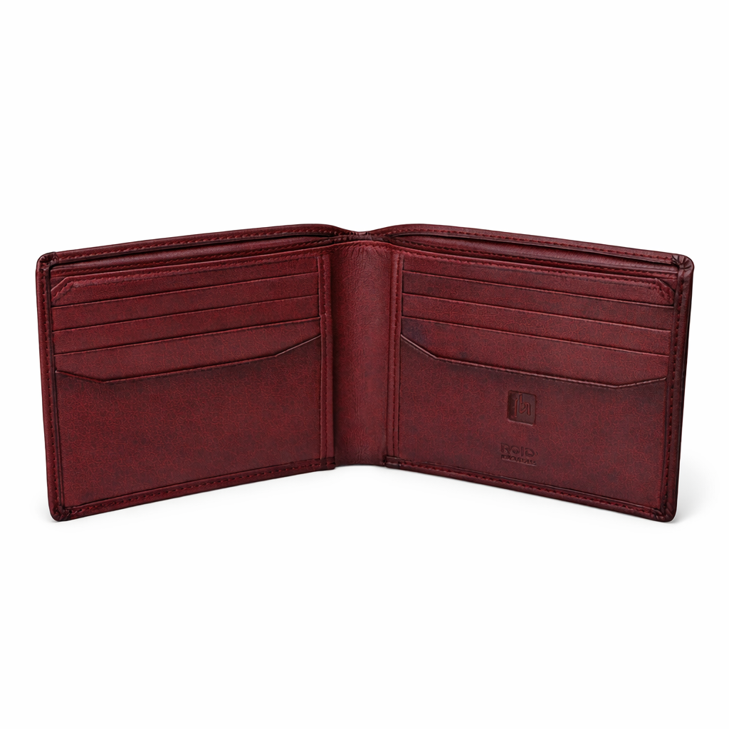Burgundy Wallet Open