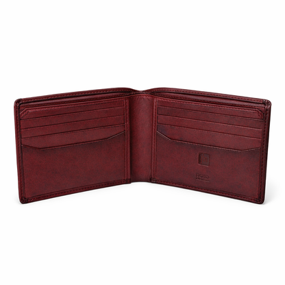 Burgundy Wallet Open